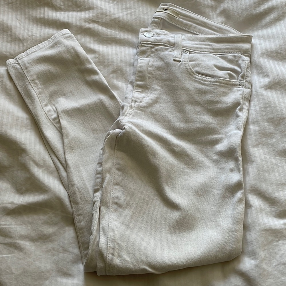 Joes skinny crop white jeans